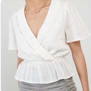 BLUE BLUSH Frill Top